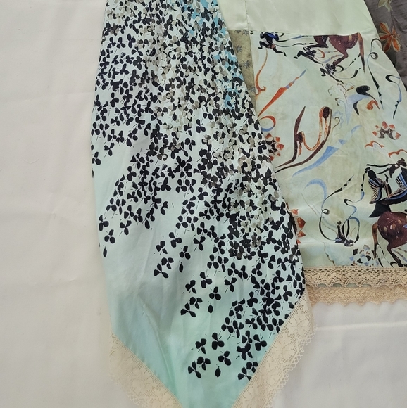 MARINE SERRE Silk Scarves Open Shoulder Flowy Midi Dress - Picture 11 of 16